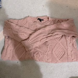 Baby pink sweater with zipper detail